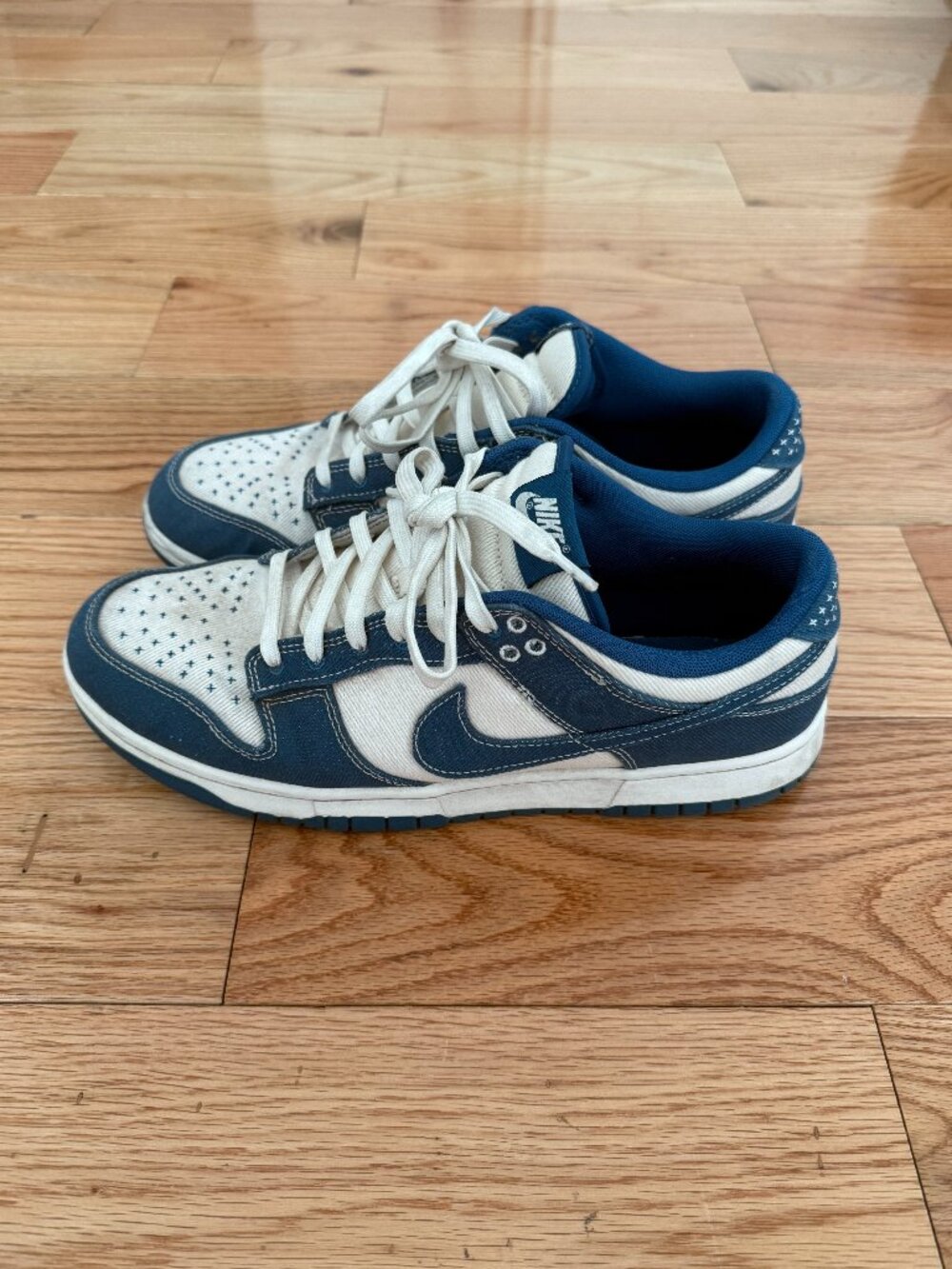 Mens Nike Dunk Low SE Sashiko Industrial Blue - Picture 4 of 11